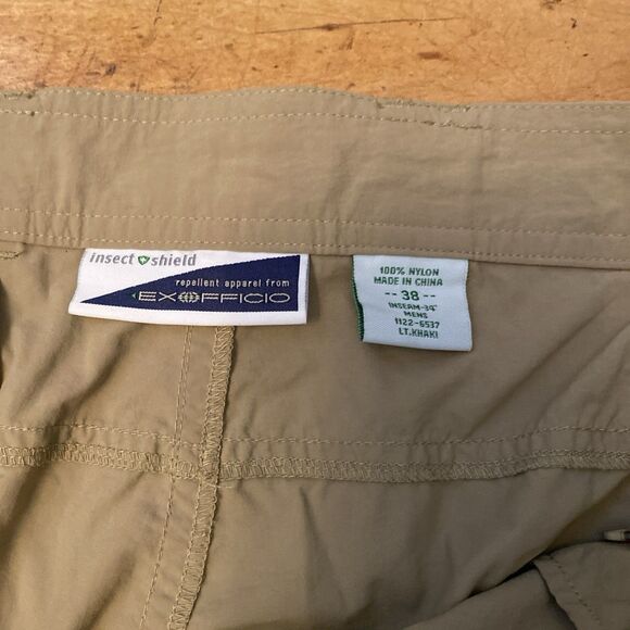 Exofficio Pants Men’s Size 38/34 Light Khaki Insect Shield Fishing Hiking - Picture 2 of 14